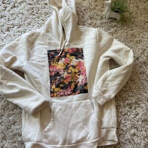 Justify Cream Textured Hoodie